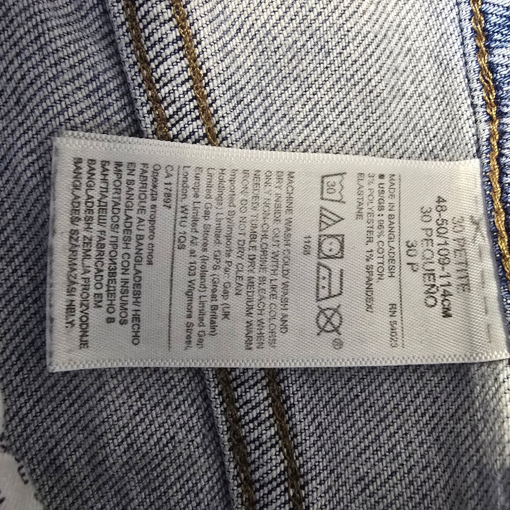 Banana Republic High Rise Straight Leg Jeans Light Wash Raw Hem Vintage 30P - Picture 8 of 9